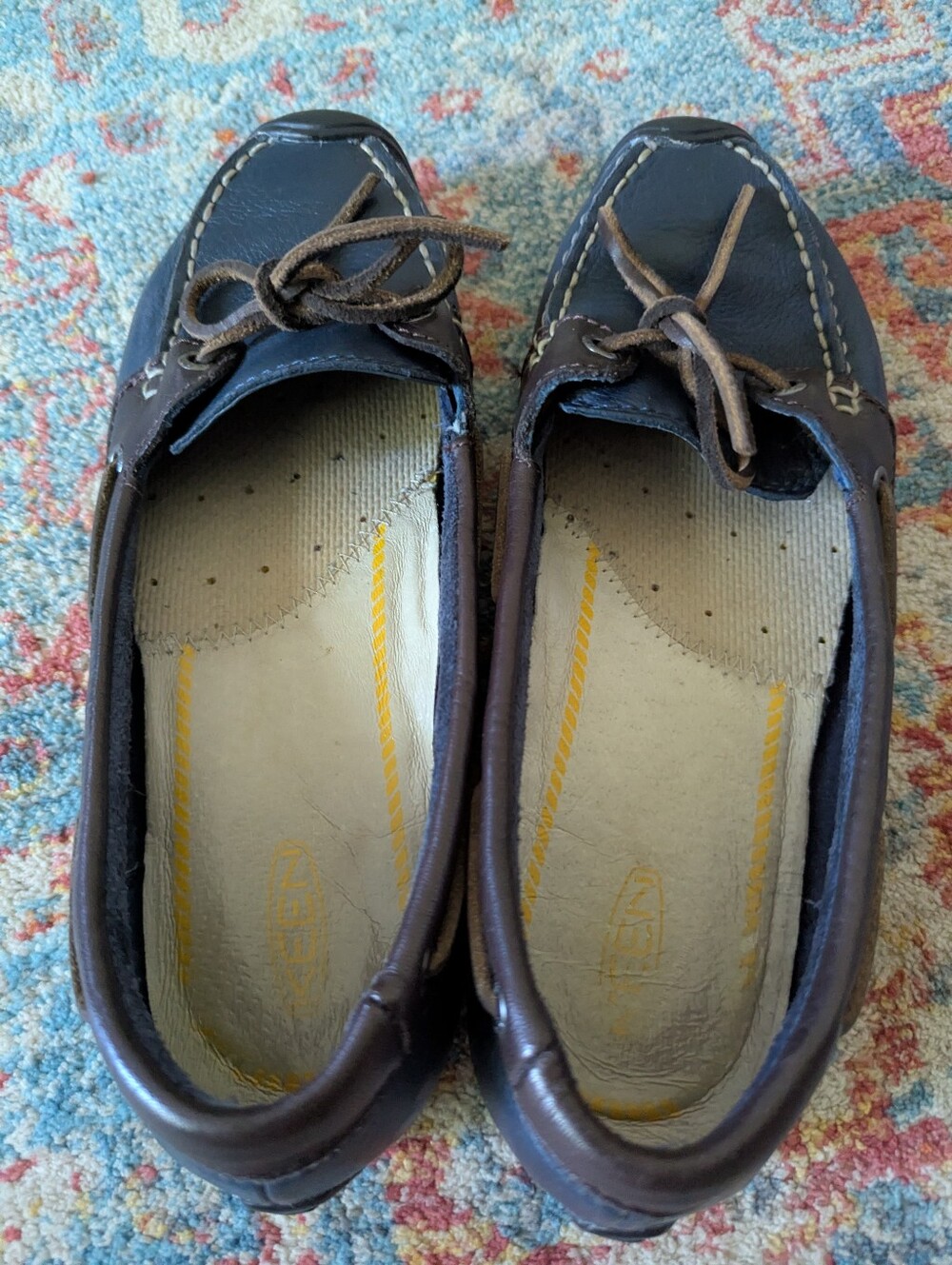 KEEN Catalina 1-Eye Boat Shoe Women's 8 Navy Leather Driving Moccasin Flats Blue - Picture 12 of 13